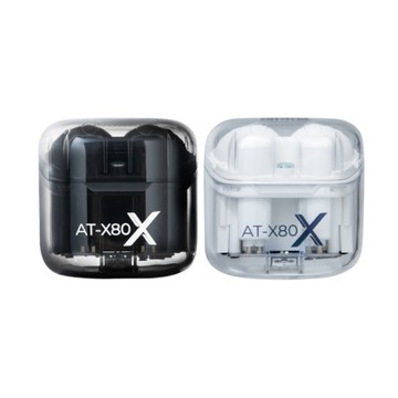 AIWA 愛華 AT-X80X 透明真無線藍牙耳機-黑/白