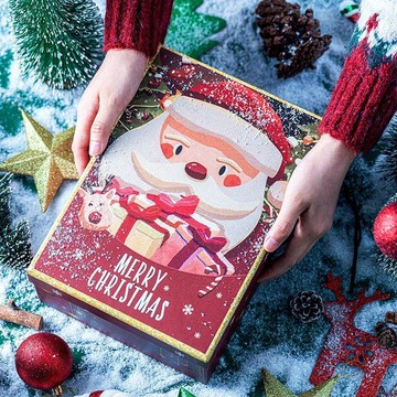 2027🎅🎁 新款聖誕節禮盒平安夜蘋果包裝盒大號保溫杯圍巾禮物盒禮品盒現貨