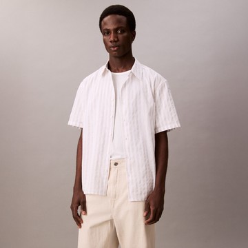 【Calvin Klein】 CK 奢華棉質 T 恤_白色