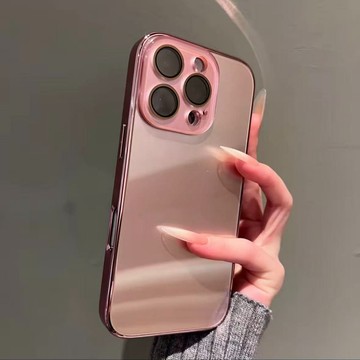 電鍍水晶鏡頭保護 冰感玻璃 防摔殼 用於iPhone17 i16 手機殼 i15 i14 i13 i12 i11
