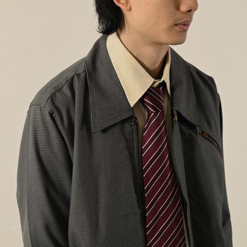 【NaSuBi Vintage】薄毛緹花布勞森古著外套