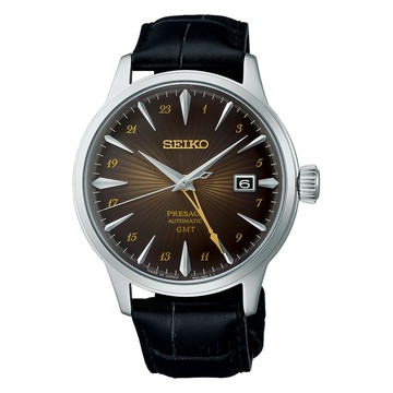 SEIKO精工 PRESAGE 調酒師 GMT兩地時區 機械腕錶 4R34-00J0Q/SSK039J1