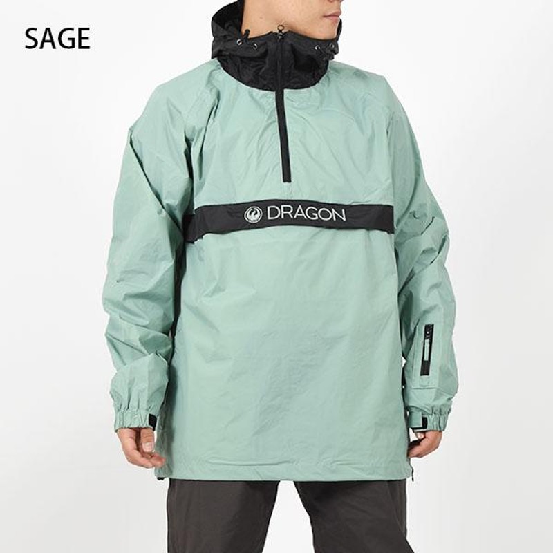 アノラックジャケット DRAGON ドラゴン ANORAK RAGLAN ナイロン 撥水