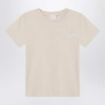 Cream-colored cotton T-shirt