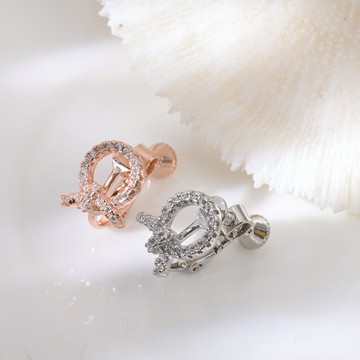 正韓璀璨圓圈打結耳夾-多款任選