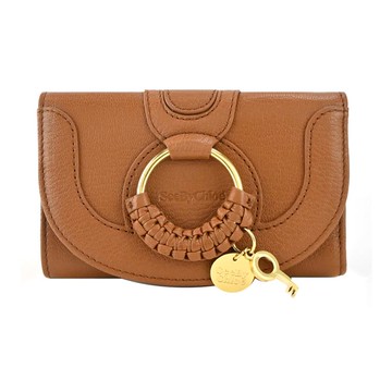 SEE BY CHLOE HANA系列山羊皮三折中夾（棕色） _廠商直送