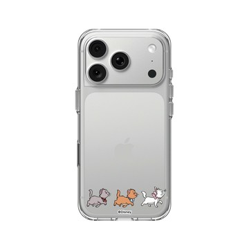 iPhone 18 Pro Clear Case（相機按鈕） 透明 - 迪士尼-經典系列 Disney Classics - 貓兒歷險記 - 瑪麗、杜洛斯和柏里歐