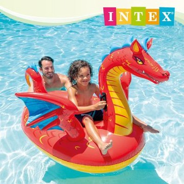 盒損全新福利品出清-INTEX 神祕龍戲水座騎198x173cm 適3歲以上 (57577NP)