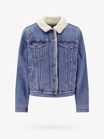 Denim jacket with logoed label - LEVI'S - gender_Woman