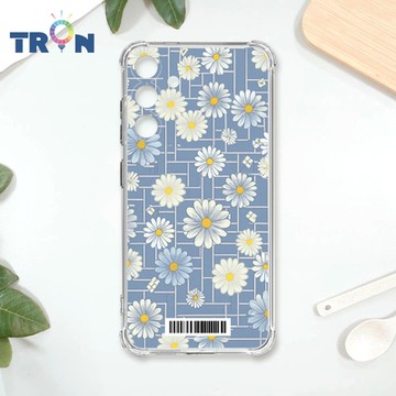 TRON 三星 S24 PLUS 方格小雛菊花朵 四角防摔載具殼 軟殼 手機殼