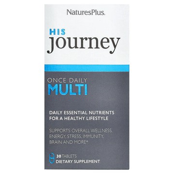 NaturesPlus, 他的旅程，每日一次男性多營養片，30 片