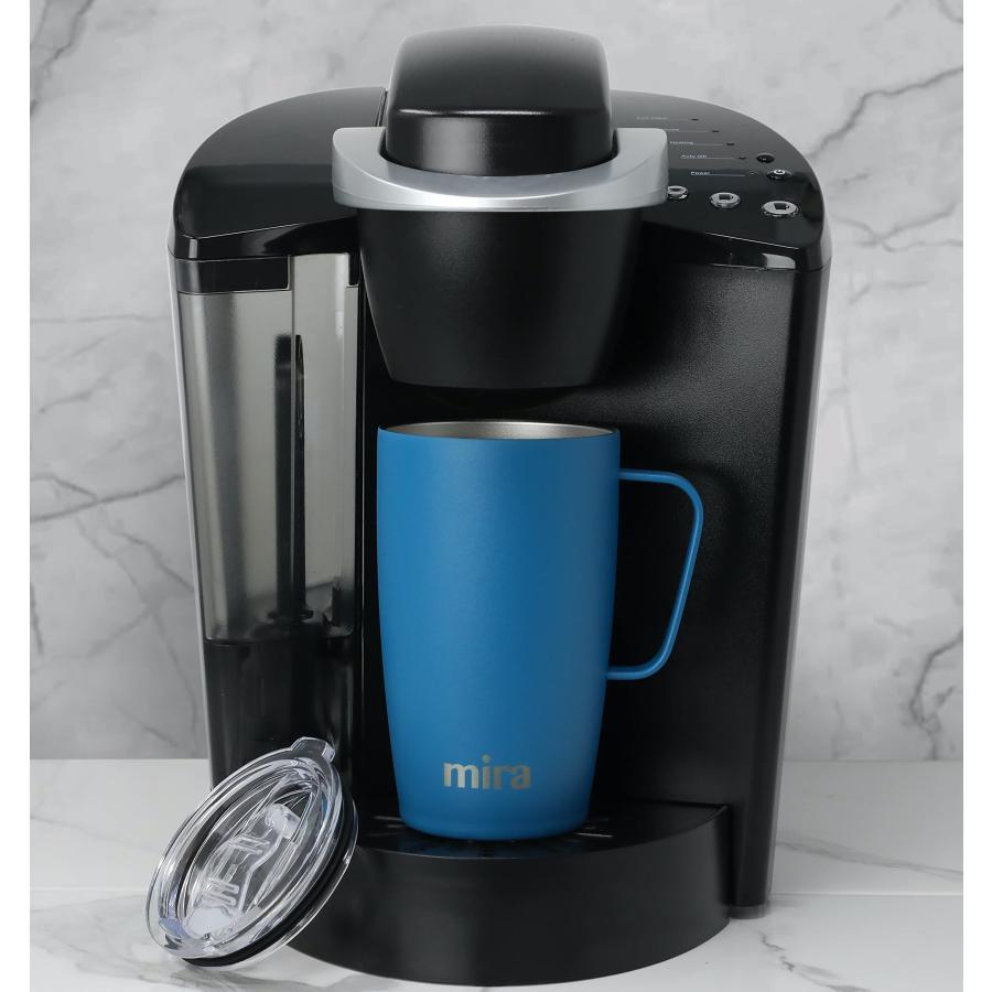 MIRA 18 oz Insulated Coffee Mug with Handle and Lid, Cup Holder  並行輸入品