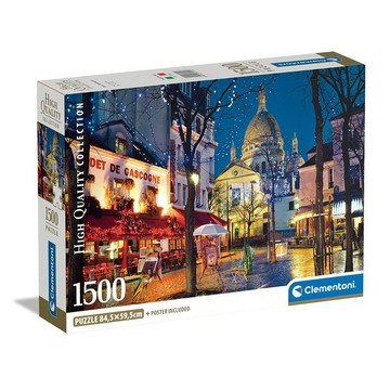 法國蒙馬特夜景 1500片拼圖 Clementoni