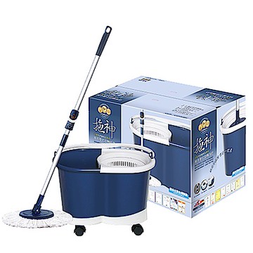 拖神 拖霸可移動手壓式拖把-豪華款(1拖2布1車)