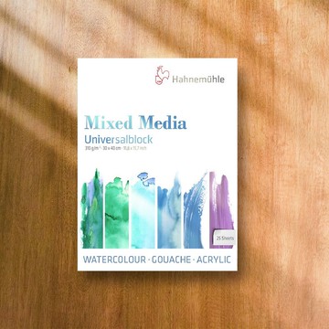 HAHNEMUHLE  MIXED MEDIA UNIVERSAL混和繪畫萬用水彩紙 30*40CM