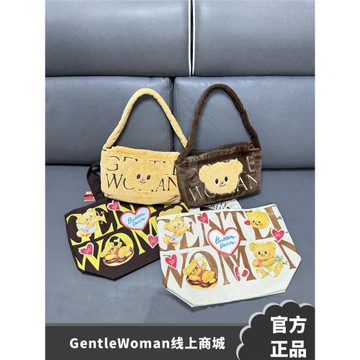 【官方正品】泰國Gentlewoman黃油小熊Butterbear單肩帆布餃子包