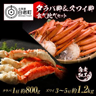 ふるさと納税 白老町 タラバ脚  ズワイ脚  食べ比べセット BM075