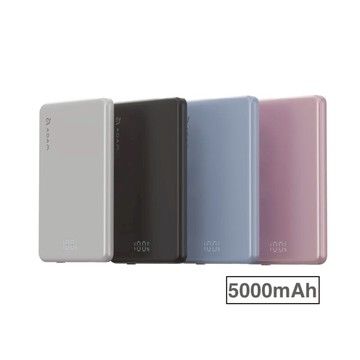 VIONTA L5 超薄型磁吸行動電源 5000mAh 附質感皮套 首創飛航模式 黑色