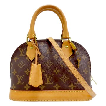 LOUIS VUITTON LV 路易威登 棕色 原花 帆布 ALMA BB 兩用包 M53152 【二手名牌BRAND OFF】