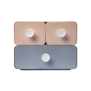 樹德SHUTER 糖果收納盒/1大2小抽/MD-2012/藍粉