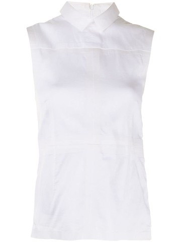 Céline Pre-Owned - pre-owned patchwork sleeveless top - women - Cotton - 34 - White