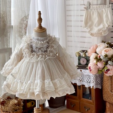 日記兔洛麗塔女童公主裙寶洋裝新款生日禮服兒童宮廷風蓬蓬連衣裙