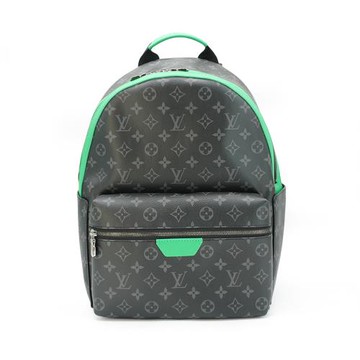Louis Vuitton Discovery Backpack PM 老花帆布拚綠色帆布後背包(M25887-黑灰)
