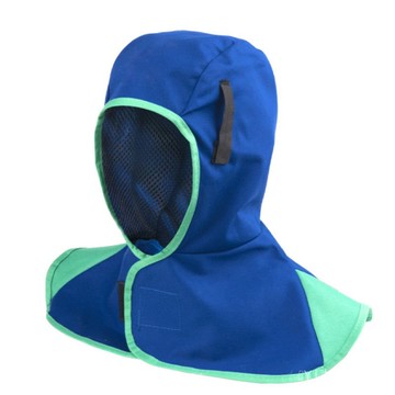 ✨可開發票#焊接阻燃透氣披肩帽電焊工防灰塵防焊渣飛濺燙頭勞保隔熱帽子#免運