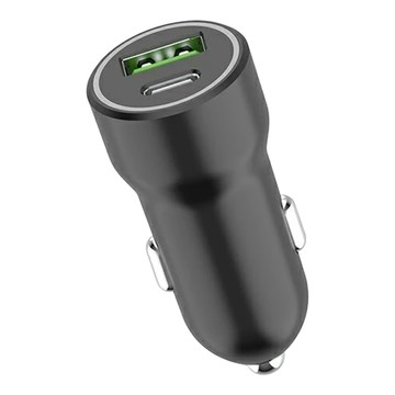 迷你車充 PD+QC 3.0A 20W  MCK-Q220  黑色