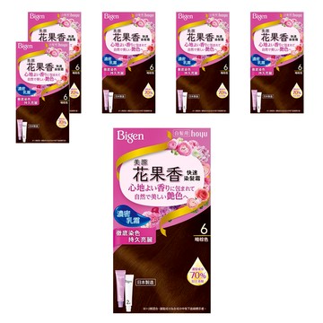 Bigen 美源 花果香快速染髮霜  6暗棕色  6盒