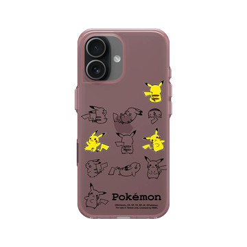 iPhone 17 Clear (相機按鈕) 晶醺玫 - 寶可夢 Pokemon - 皮卡丘動作大集合