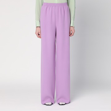 Wide lilac pink silk pants