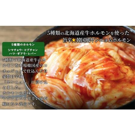 ふるさと納税 3種の北海道焼肉セット(ジンギスカン・道産味付豚ホルモン・道産牛甘辛ヤンニョムホルモン)1.5kg 北海道池田町