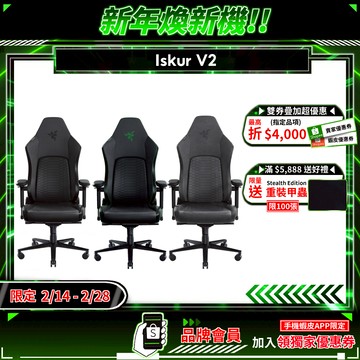 Razer 雷蛇 Iskur V2 電競椅 記憶泡棉頭枕 4D扶手 高密度泡棉 電腦椅 雷蛇電競椅 辦公椅 賽車椅