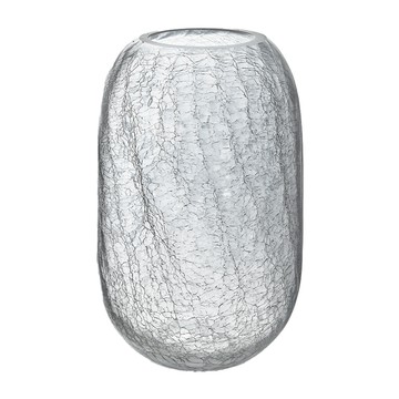 好物良品 家居輕奢透明冰裂玻璃花瓶  高款 透明色  9 x 27cm