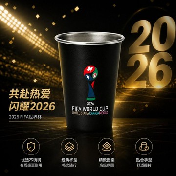 桃園出貨🍂啤酒杯2026世界盃主題不鏽鋼水杯隨手杯耐摔酒杯聚會酒吧飲料杯爆