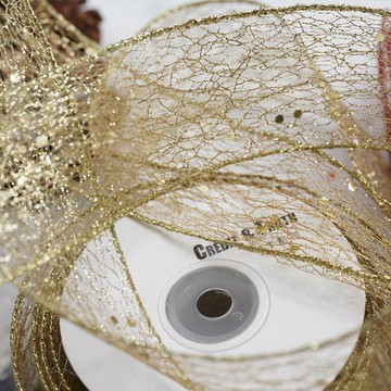 2027🎅🎁 5釐米聖誕落粉亂網韓版掉粉裝飾聖誕樹美式風格禮品絲帶造型裝飾