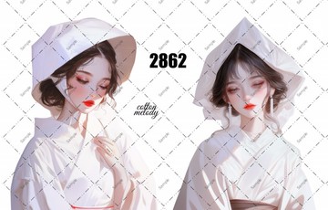 original sticker no.2862 人物貼紙 原創貼紙 原創人物貼紙 裝飾貼紙 cotton melody