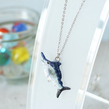 和紙飾品 項鍊 黑旗魚 旗魚 海魚