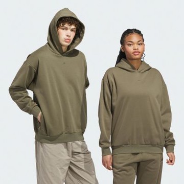 adidas 愛迪達 長袖上衣 男 女 帽T 刷毛 國際碼 ADI BB FL HOODY 綠 JV6115 (S3162)