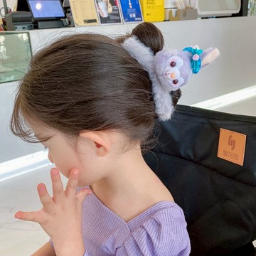 女童可愛毛絨卡通發卡迪麗熱巴同款星黛露抓夾兒童網紅大發夾