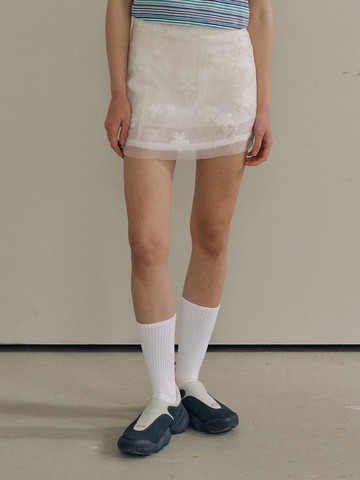 Bloom Veil Skirt [Cream]