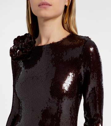 Rodarte Floral-appliqué sequined gown