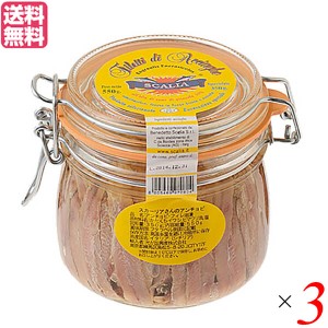 アンチョビ フィレ 缶詰 スカーリアさんのアンチョビ 550g（固形量 350g）3個セット 送料無料