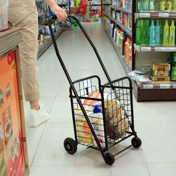 購物車 折疊購物車手拉車爬樓買菜車老人小推車便攜拉桿拉貨拉水車軸承輪 快速出貨