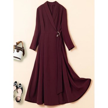 大碼女裝胖mm西裝連衣裙2026秋季新款高端安可拉紅正式場合氣質裙