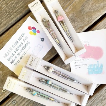 【飾品筆出清優惠】ARTEX縮項鍊筆 銀蔥款六色可選