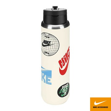 NIKE SS RECHARGE 吸管保冷瓶 24OZ/GRAPHIC N100969712024米黑