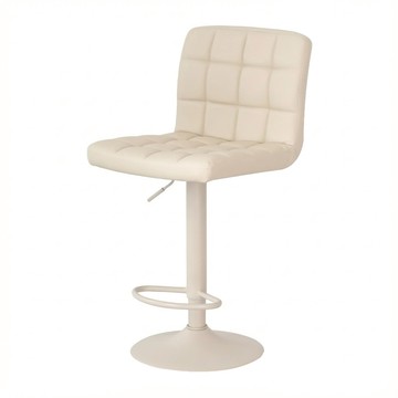 HABITY 舒適大坐墊腳踏居家吧台椅  米色  1個