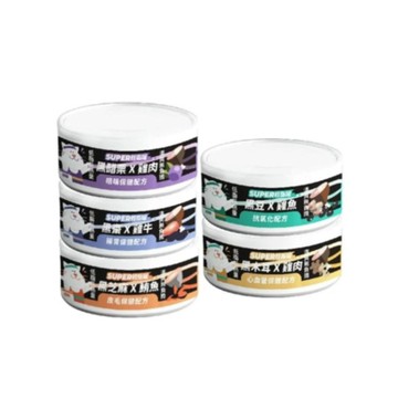 NU4PET陪心寵糧SUPER小黑貓咪輕脂主食罐 80g x 24入組(購買第二件贈送寵喵樂-貓草玩具x1包)